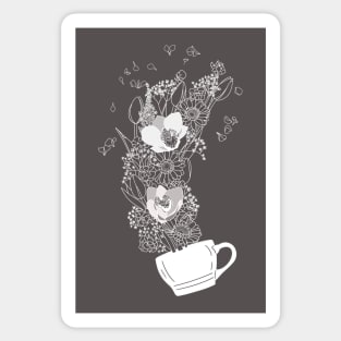 A Cup Of Flowers Sticker